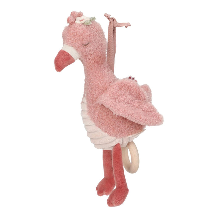 Little Dutch Spieluhr - Einschlafhilfe - Aufzieh-Spieluhr - Flamingo - für Babys ab der Geburt - Saf