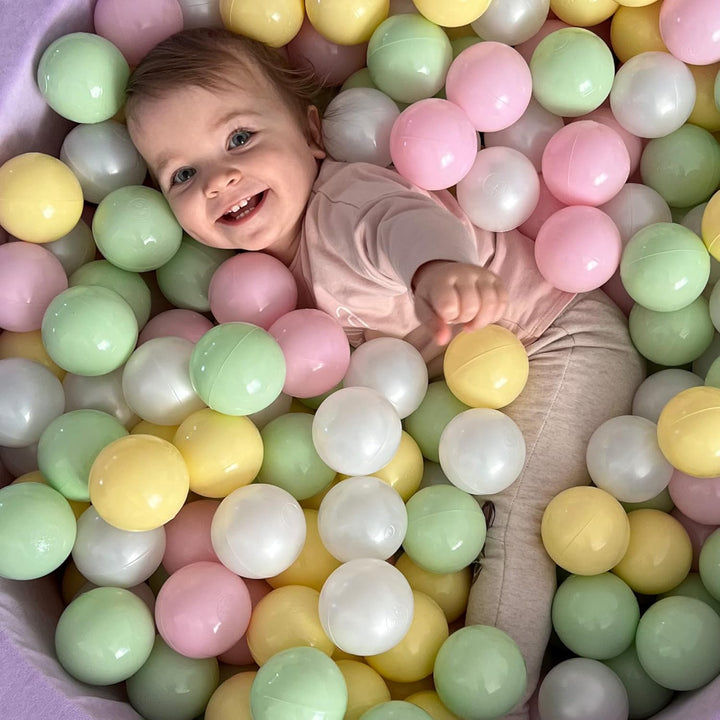 MEOWBABY Bällebad Baby - Rund 90x40cm Ball Pit für Kinder ab 1 Jahr ohne Bälle - Weiches & Sicheres