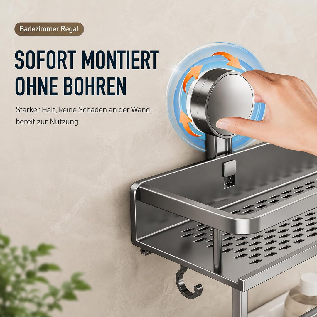 Duschablage Ohne Bohren Mit Saugnapf Duschregal Badablage Ohne Bohren Badezimmer Organizer Duschgel