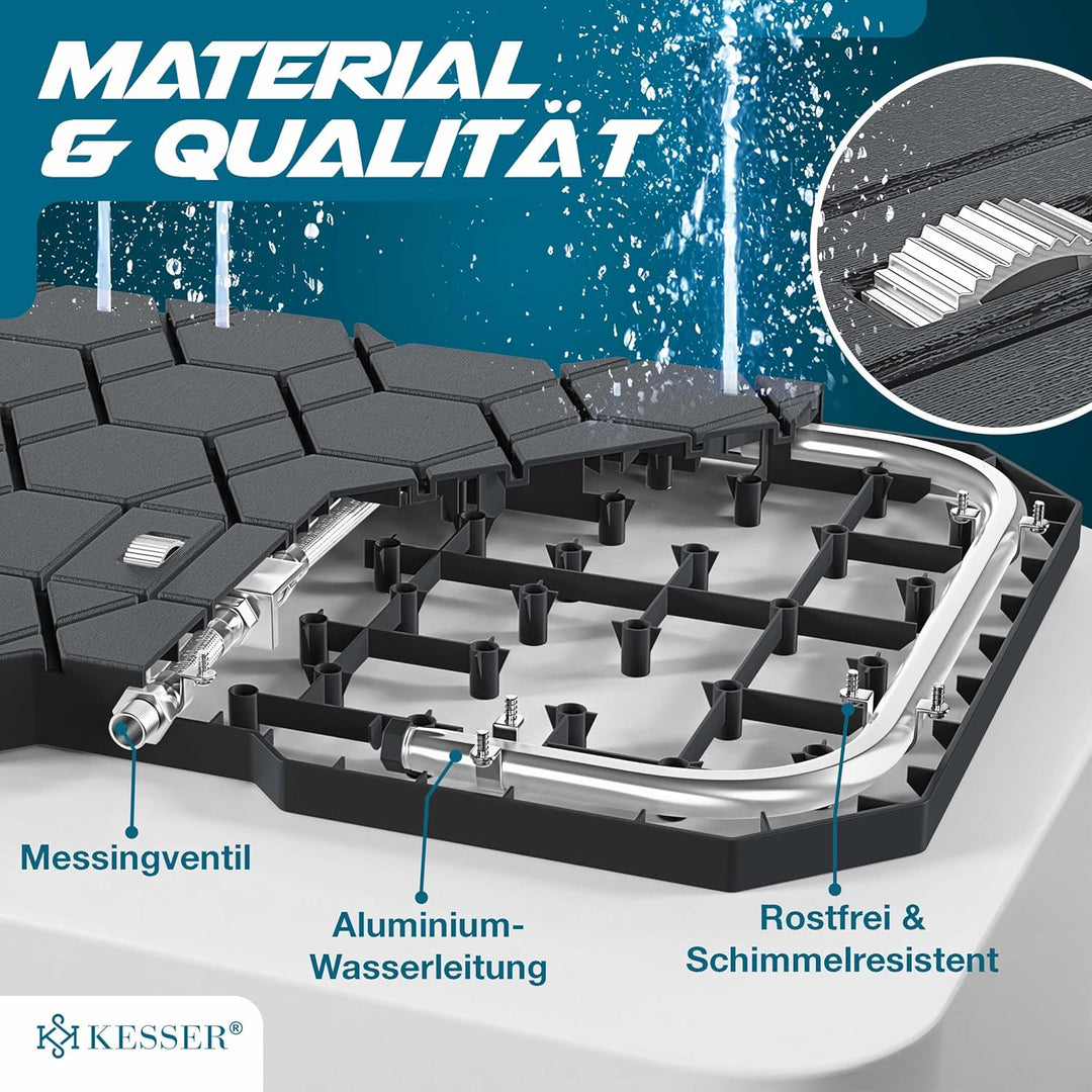 KESSER® Bodendusche Geo Gartendusche, Dusche für alle - Gross, Klein & Vierbeiner, rutschfest, UV- &