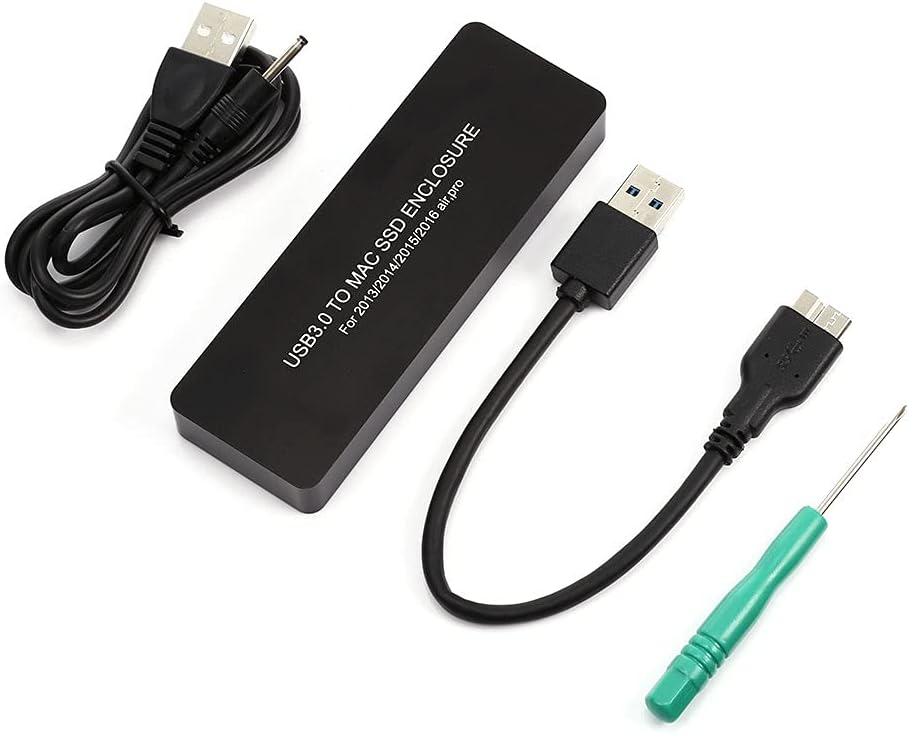 Chenyang Schutzhülle für MacBook Air Pro 2013 2014 2015 2016 SSD, tragbar, USB 3.0 auf 16 + 12 Pol M