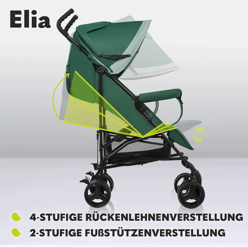 LIONELO Elia Buggy Klein Zusammenklappbar Kinderwagen Bis 15 Kg, Rücken Und Fussstützenverstellung H