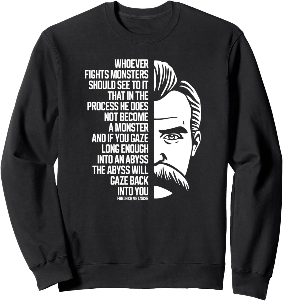 Nietzsche Spruch Philosophie T-Shirt Geschenk Sweatshirt