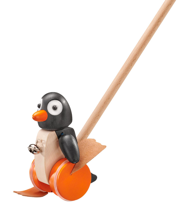 Selecta 62071 Pingo, Schiebefigur, Schiebe-und Nachziehspielzeug aus Holz, 13 cm, Bunt Single, Singl
