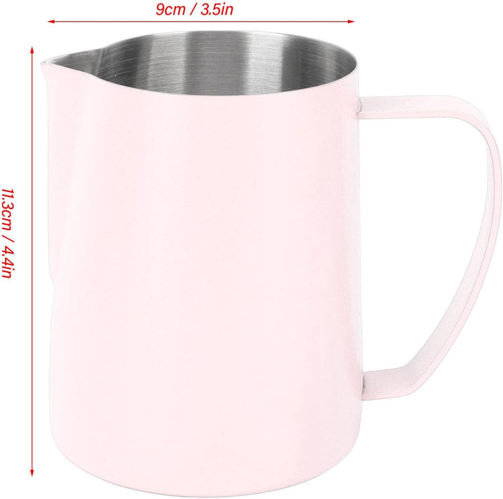 Milchkännchen Edelstahl 480ml, Milchaufschäumkrug Espresso Dampfkrug, Milchaufschäumbecher Milch Pit