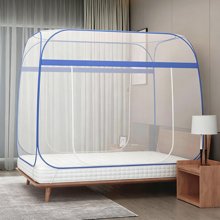 Moskitonetz Bett,180X200cm Moskitonetz Bett Pop Up,Zusammenklappbares Mosquito Net Bed,Faltbares Ant