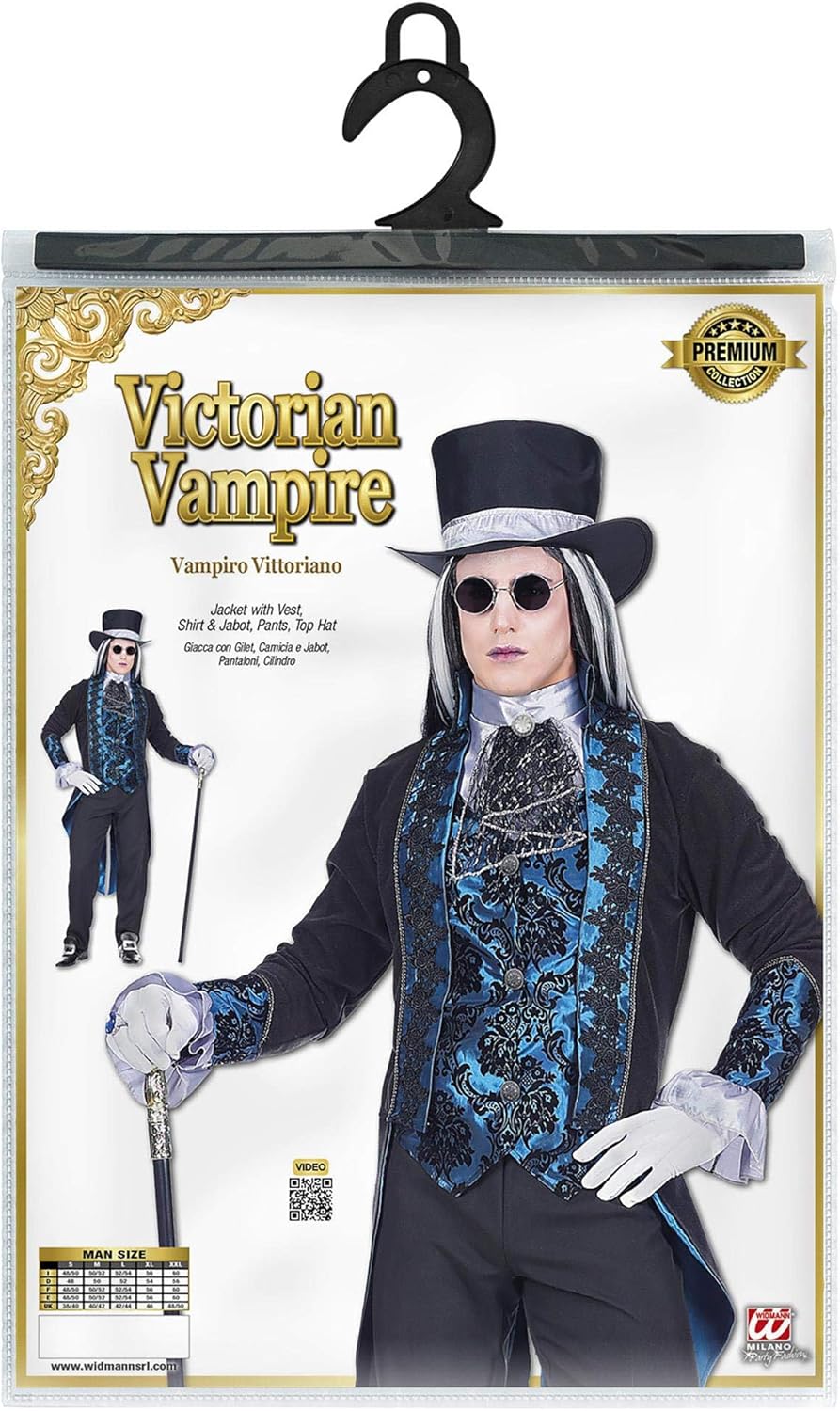 WIDMANN 08093 COSTUME VAMPIRO VITTORIANO BLU L #0809, L