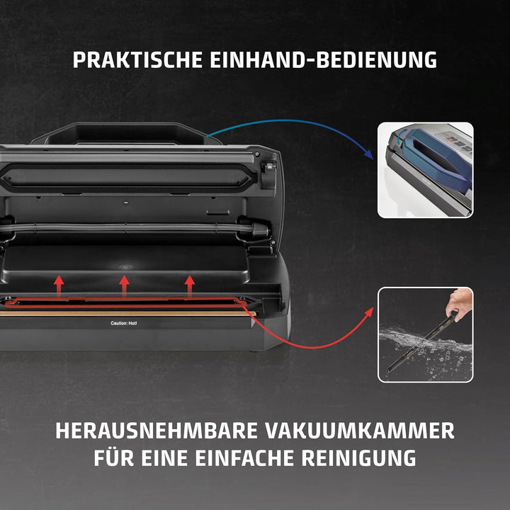 CASO VRH 490 advanced Vakuumierer - Folienschweissgerät, bis zu 100 Vakuumiervorgänge non-stop, prak