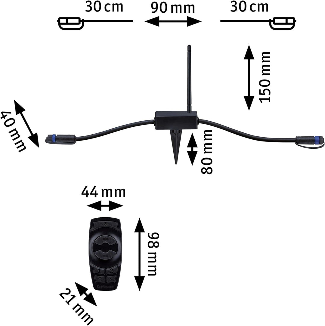 Paulmann 180.10 Outdoor Plug & Shine Controller IP68 Aussenleuchten Zubehör 433 Mhz-controller Exten