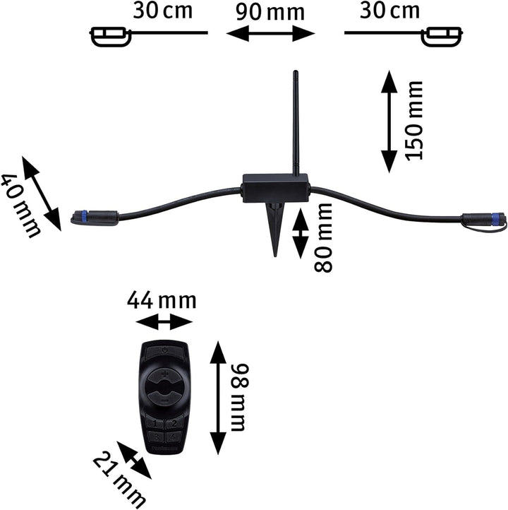 Paulmann 180.10 Outdoor Plug & Shine Controller IP68 Aussenleuchten Zubehör 433 Mhz-controller Exten