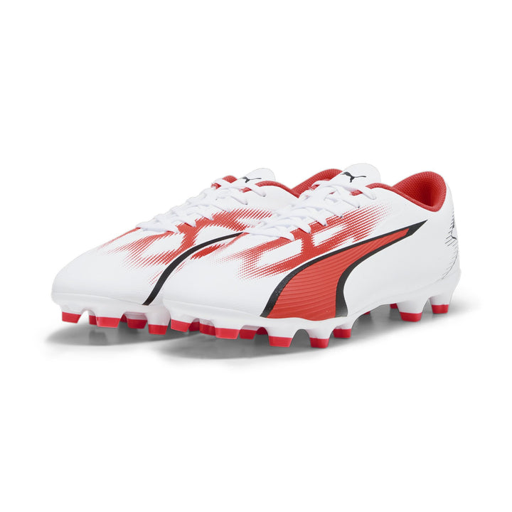 PUMA Herren Ultra Play Fg/Ag Fussballschuh 39 EU Puma White Puma Black Fire Orchid, 39 EU Puma White