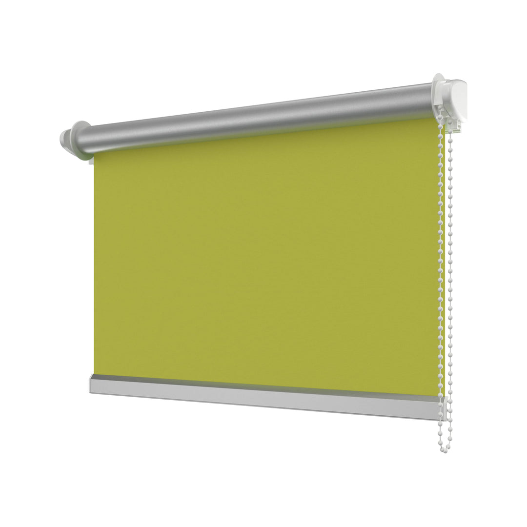 INTERDECO Verdunkelungsrollo/Thermo Rollo, Grün BxH 83,5 x 175 cm, Klemmfix Rollos ohne Bohren, Seit