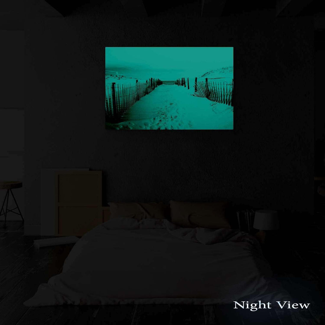 Startonight Leinwandbilder Schwarz und Weiss Zum Strand, Doppelansicht Überraschung Modernes Dekor K