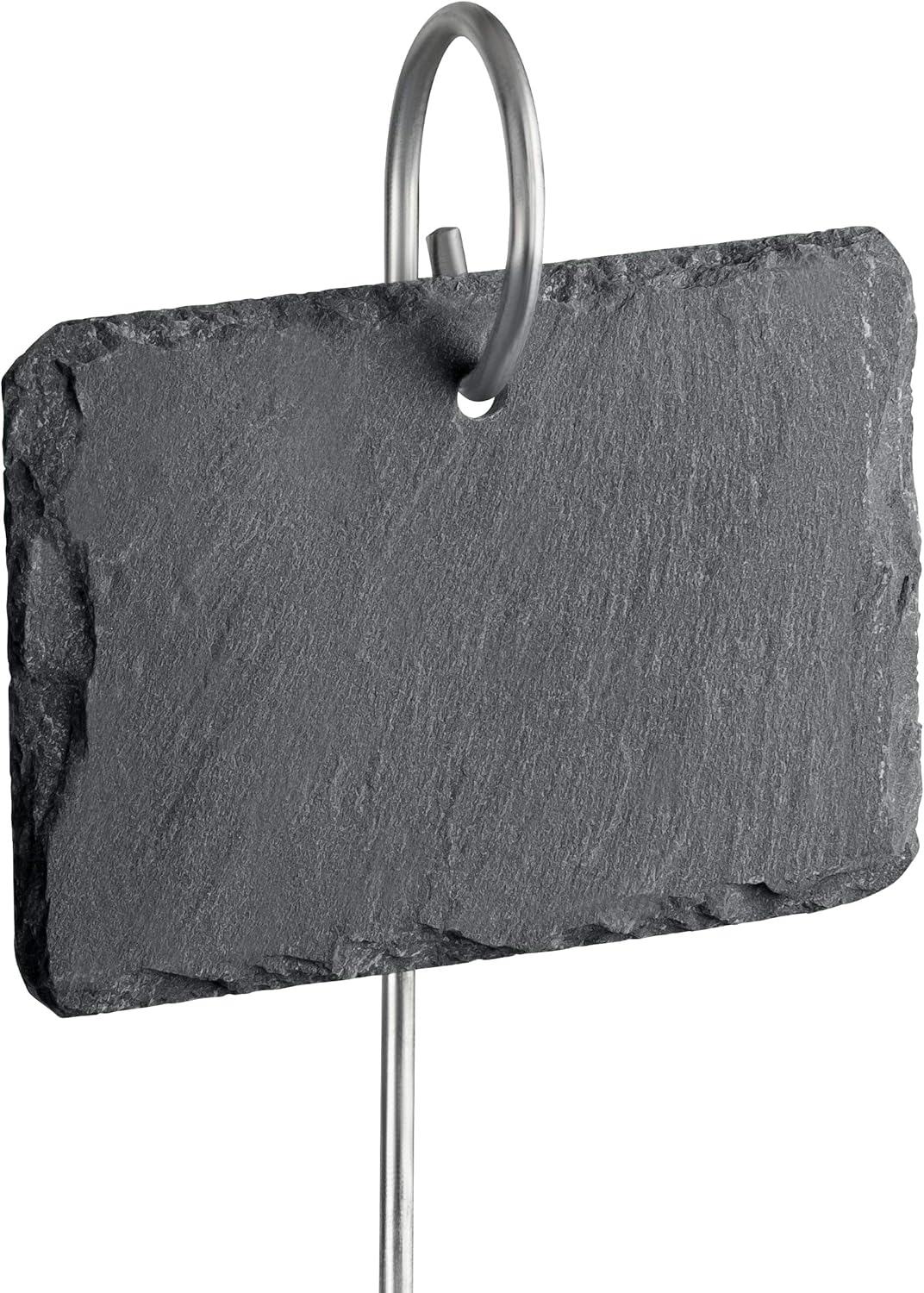 GardenMate® 10er Set Schilder aus Schiefer mit Metallstab 55cm - Stil, 10er Set Pflanzenschilder, Na