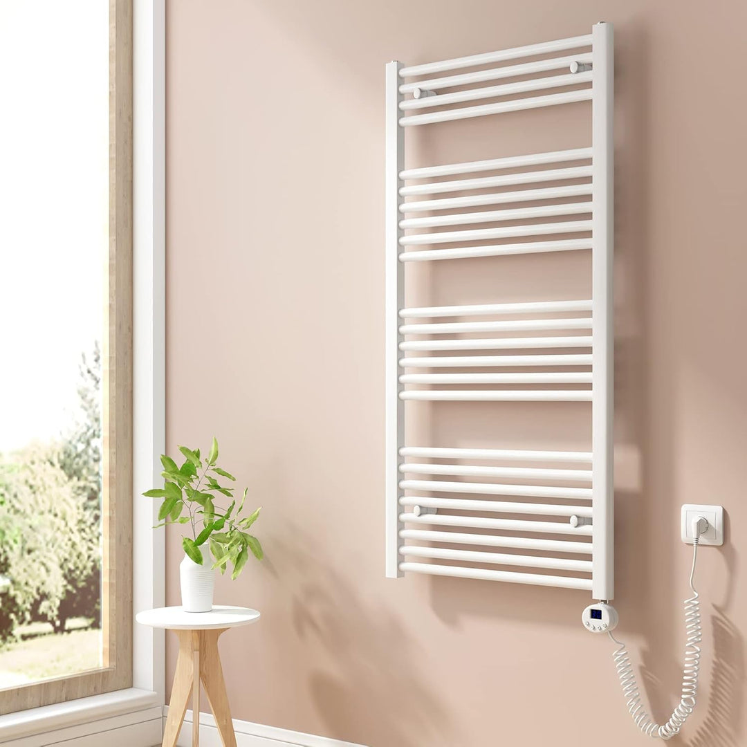 Heilmetz® Badheizkörper Elektrisch 120x60cm Handtuchwärmer heizkörper vertikal mit Timer-Funktion Ha