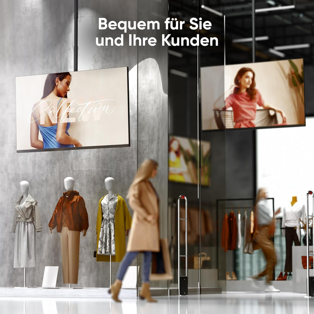 ONKRON TV Deckenhalterung für 32-80 Zoll Fernseher bis 68 kg, TV Halterung Decke extra lang, höhenve