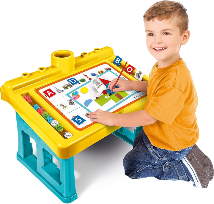 Clementoni 16340 Sapientino Aktivitätstisch Spiel 3 Jahre (italienische Version), Montessori-Bankett