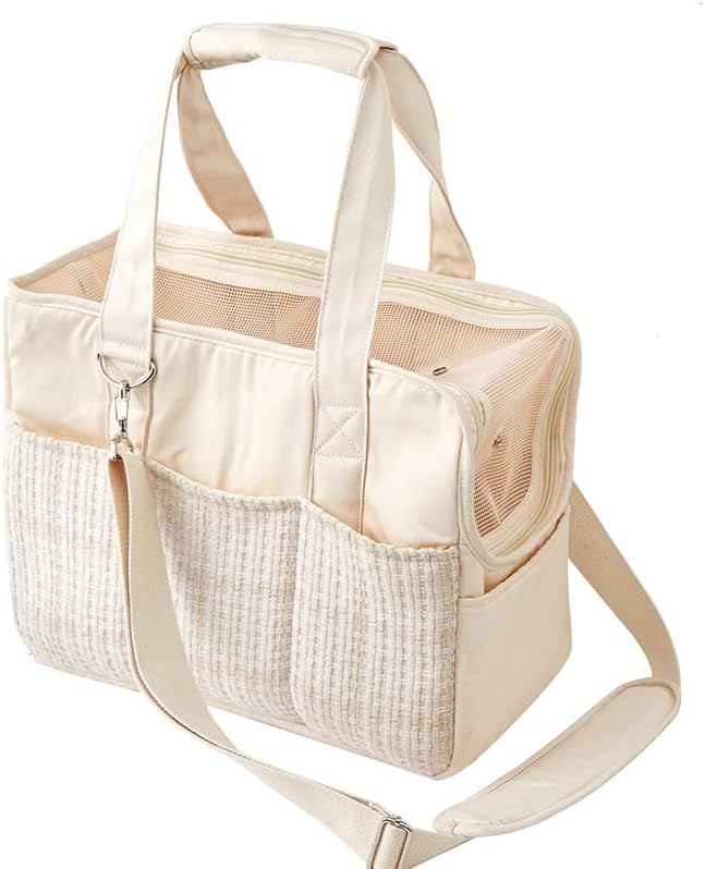 Grosse Tragetasche für Hunde und Katzen bis 5 kg – Hundetasche Öffnung Oben, atmungsaktiv, tragbar,