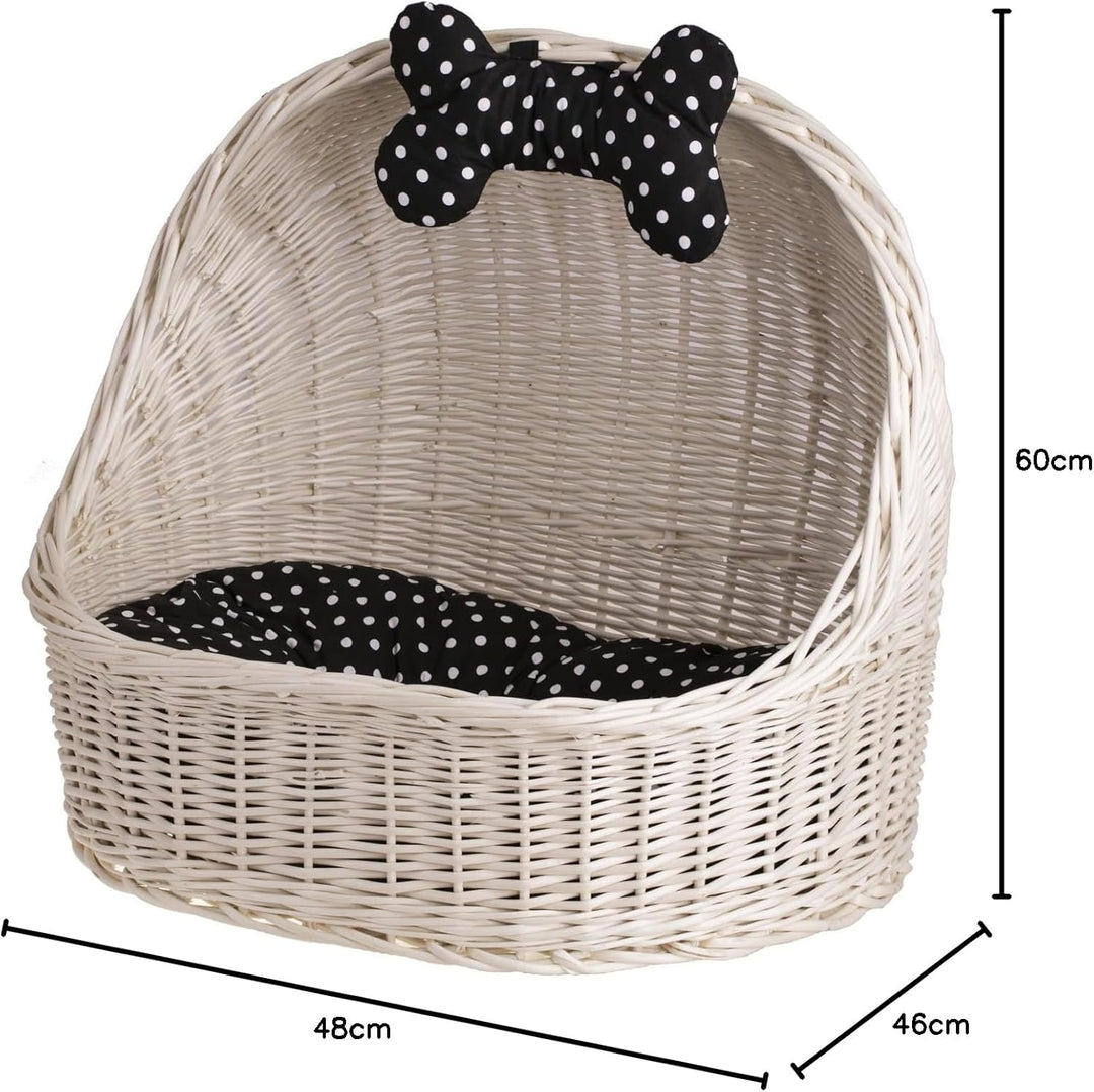 Cremefarbene Tierhütte aus Weide Cremefarben_beige, Cremefarben_beige