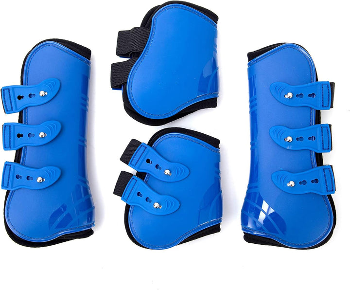 Merauno® Gamaschen Pferde 4er Set Sehne Schützer Fetlock Pferdesprungschutz Vorne Hinter Paar Robust