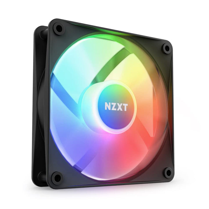 NZXT F120 RGB Core – 120 mm nabenmontierter RGB-Lüfter – 8 einzeln ansteuerbare LEDs – Halbtranspare