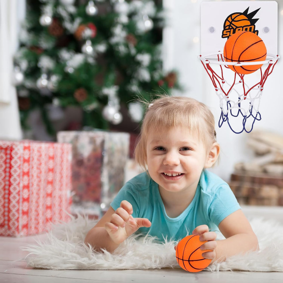 4 Pcs Mini Basketballkorb FüRs Zimmer, Mit Saugnapf Und Luftpumpe Mini Basketball, Kein Stanzen Erfo