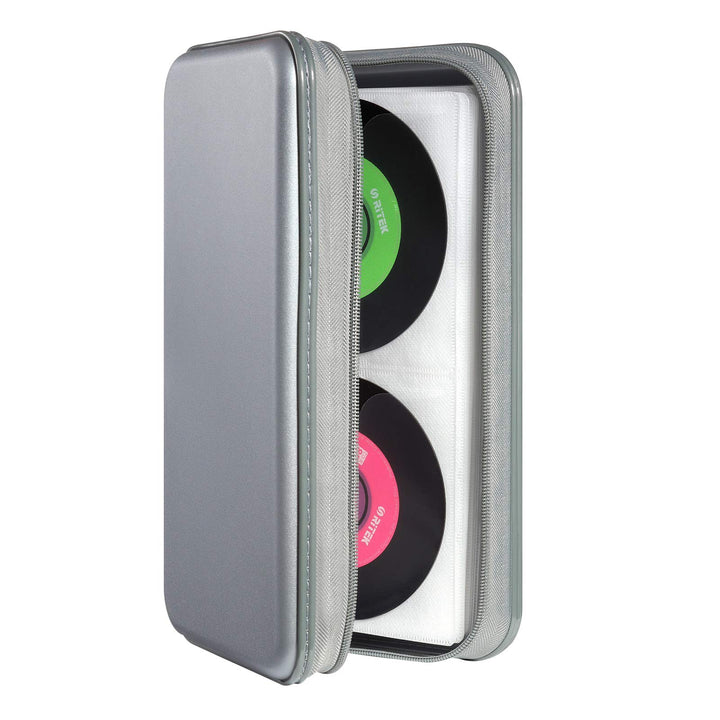 UENTIP CD-Hülle mit 48 Kapazitäten, tragbare DVD-Hülle aus Hartplastik, CD-Organizer, Brieftasche, s