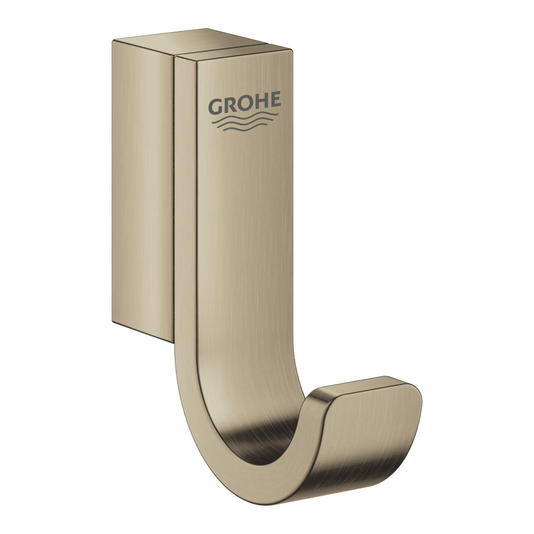 GROHE Selection, Accessoires - Einfacher Bademantelhaken, Verdeckte Befestigung, nickel gebürstet, 4