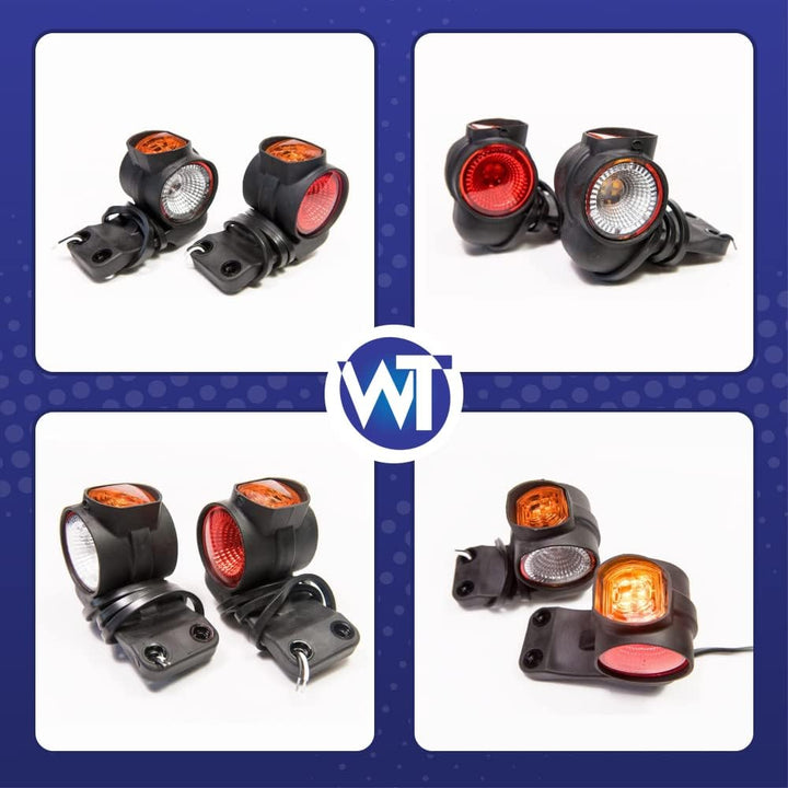 2 x LED Umrissleuchte Begrenzungsleuchte Hängend Positionsleuchte 12-24V, 3 Farben: weiss, rot, oran