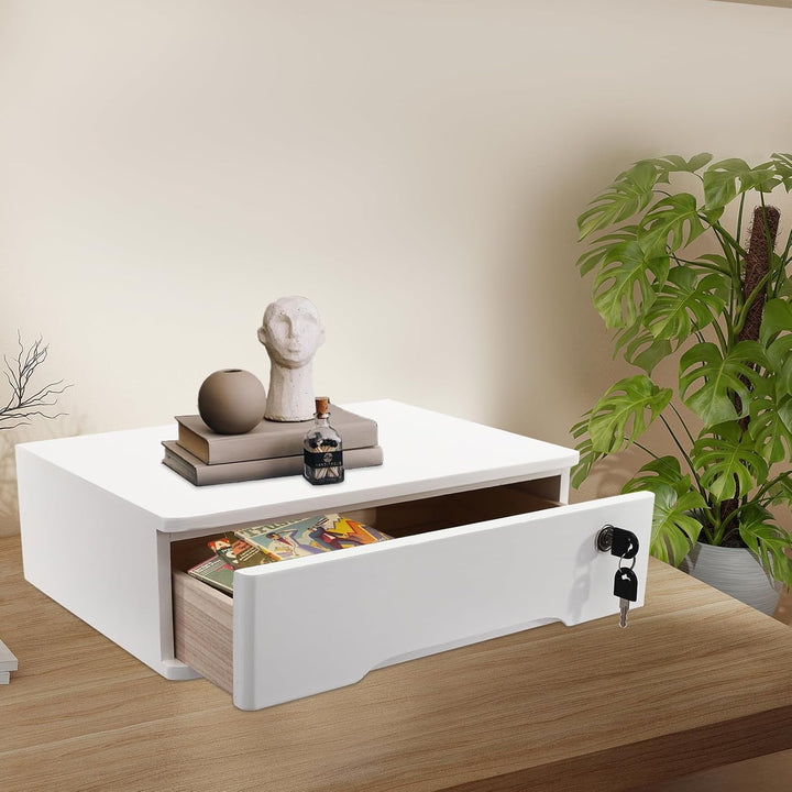 1 Schicht Desktop Storage Box, Desktop Storage Box mit abschliessbarer Schublade, Bürobedarf Schubla
