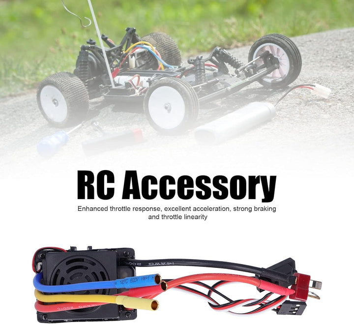 1/10 RC ESC, Exzellente Beschleunigung Brushless ESC mit 60A ESC für 2‑3S Li‑Po / 4‑9S NI‑Mh NI‑Cd A