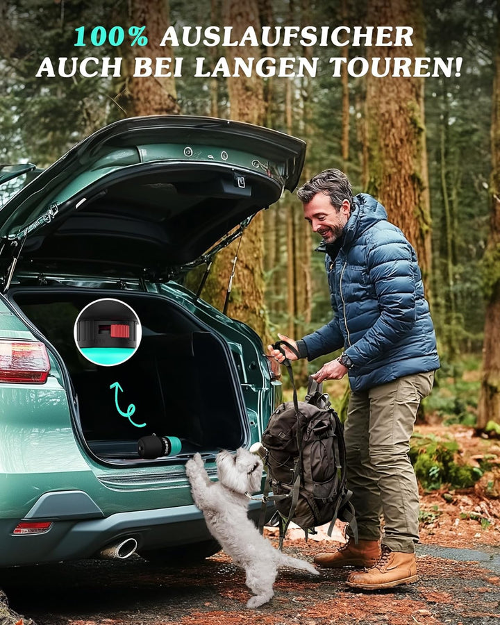 lesotc 800ml Hundetrinkflasche für unterwegs, Faltbare Hund Auslaufsicher Wasserflasche, Hunde Wasse