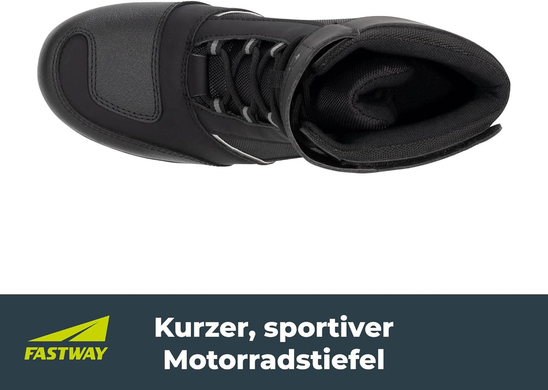 FAST WAY Touring 201 Motorradstiefel Herren, CE Zertifiziert, Schalthebelverstärkung, Knöchelschutz,