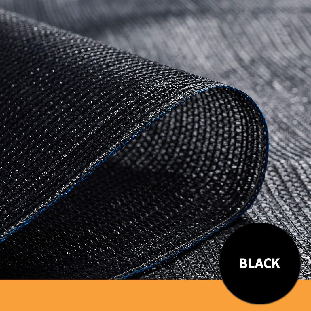 Coolaroo 439729 70% Schattenstoff, 1,8 x 2,4 m, Schwarz Schwarz 6' x 100', Schwarz 6' x 100'
