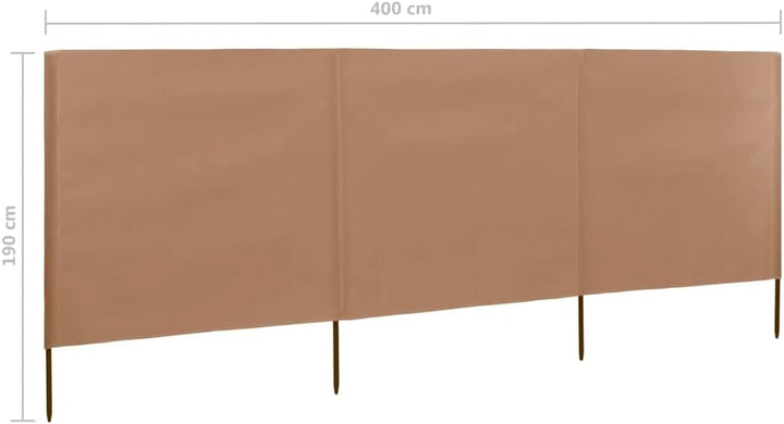Windschutzgewebe,Windschutz Sichtschutz Balkon,Sichtschutzzaun Taupe,400 x 160 cm 400 x 160 cm Taupe