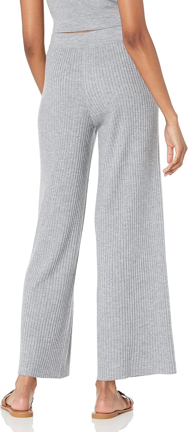 The Drop Damen Pants Catalina Pull-on Rib Sweater Pant XL Grau Meliert, XL Grau Meliert