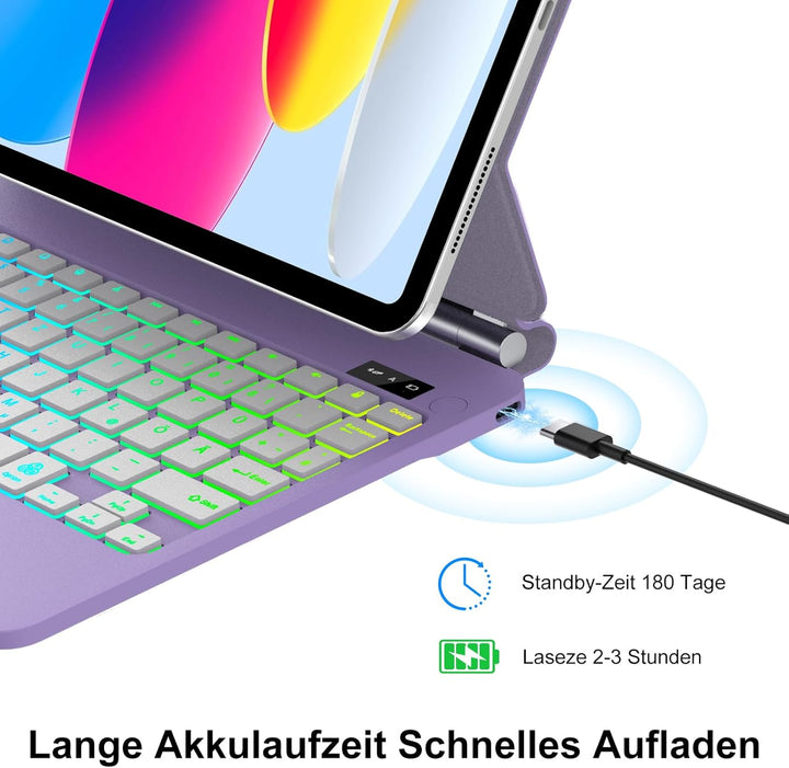 IVEOPPE Magic Keyboard für iPad 10. Generation & iPad 11" A16 (2025), Magnetische Freischwebende Des