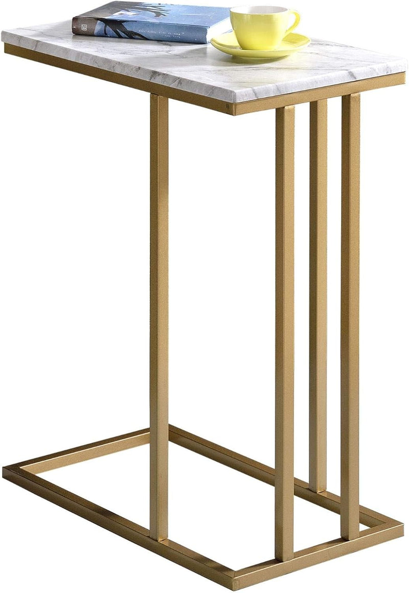 IDIMEX Beistelltisch Carlota, Wohnzimmertisch Couchtisch rechteckig im Retro Stil, Metallgestell in