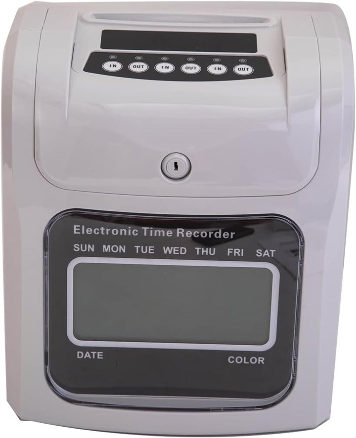 CDZHLTG Elektronisches Stempeluhr Stechuhr Zeiterfassung 960SB inkl. 50 Stechuhr/Stempeluhr Karten,