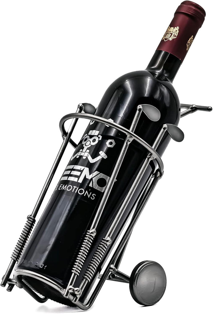 STEEMO Original Schraubenmännchen Weinflaschen-Halter Golftasche Golfbag - handgefertigter Weinhalte