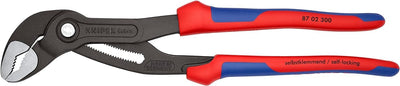 KNIPEX Cobra®, Wasserpumpenzange | Rohrzange mit 2K-Griffen, gross, Chrom-Vanadium, Rostschutz atram