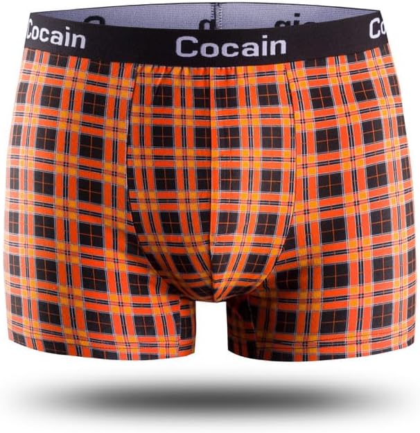 5 Stück Marken-Boxershorts in Premiumqualität, eng anliegend, Grössen M L XL XXL, Dunkle Karo's