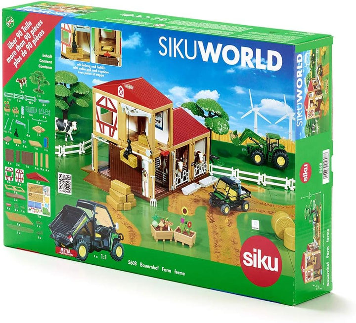 siku 5608, Bauernhof, Kunststoff, Multicolor, Inkl. Fahrzeug (Metall) und Zubehör, Vielseitig aufbau