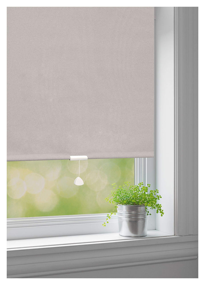 Springrollo Classic Mittelzugrollo Schnapprollo Rollo hell grau - Breite 60-220 cm Länge 180 cm und