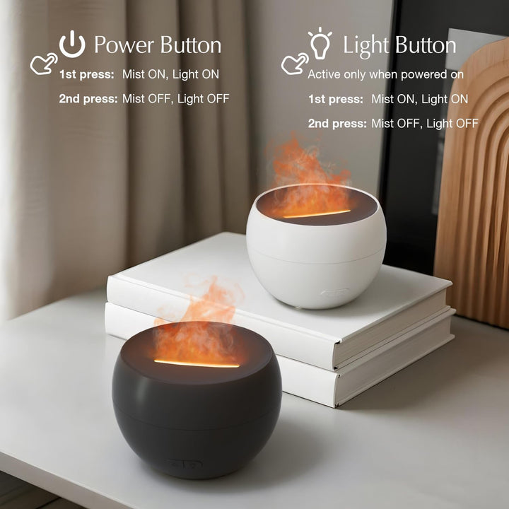 SALKING 2ER Aroma Diffuser Flammeneffekt, 150ML Aromatherapie Diffusor für ätherische Öle, Duftöldif