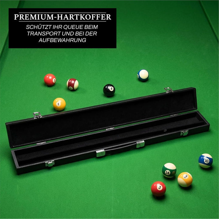 BCE Christophe Lambert English Pool Queue und Koffer, Schwarz/Naturholz, 57, 145 cm EU