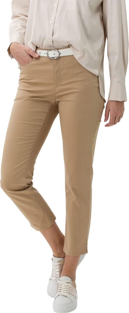 BRAX Damen Style Mary S Ultralight Organic Cotton Verkürzt Jeans, Beige Bast 54