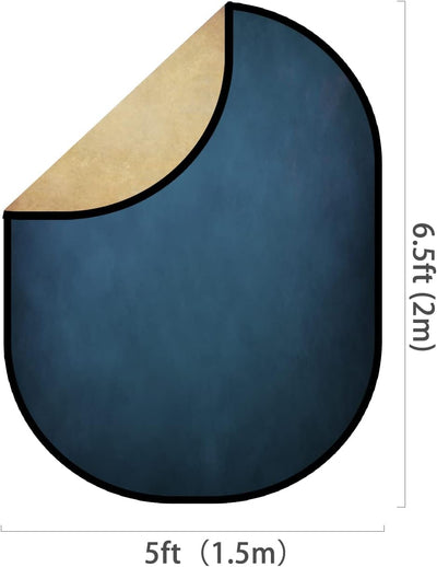 Kate 1.5x2m Blau/Beige Falthintergrund Fotografie Faltbarer Studio Hintergrund Faltender Hintergrund