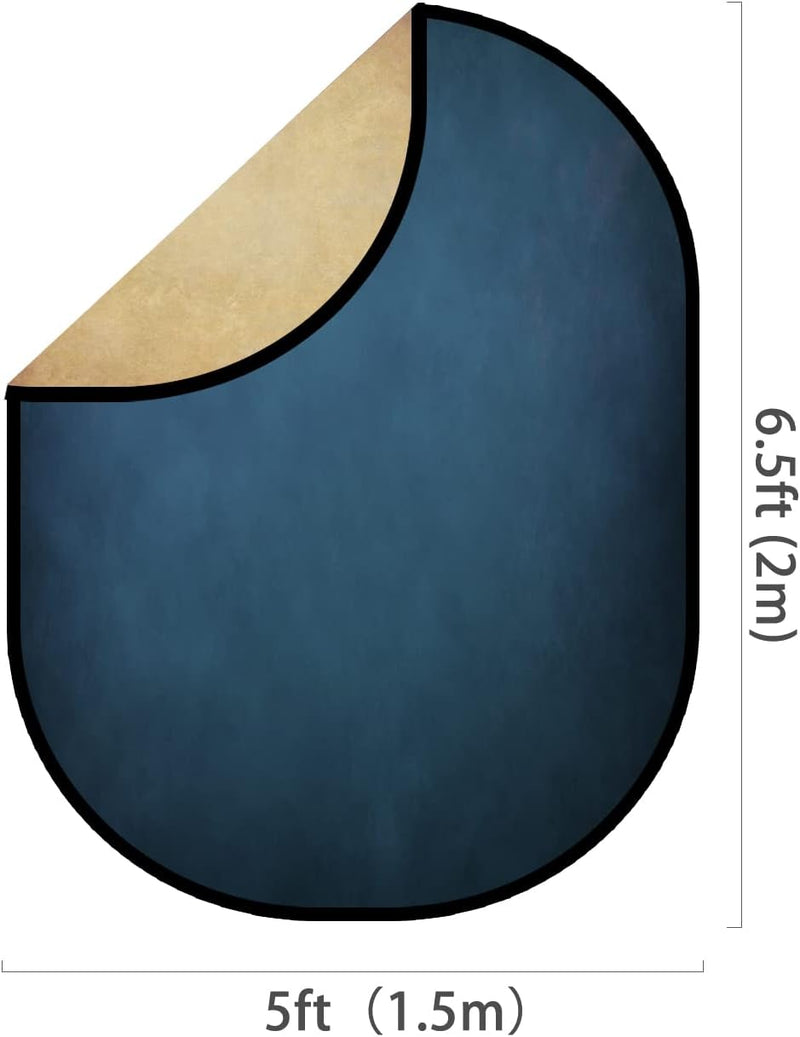 Kate 1.5x2m Blau/Beige Falthintergrund Fotografie Faltbarer Studio Hintergrund Faltender Hintergrund