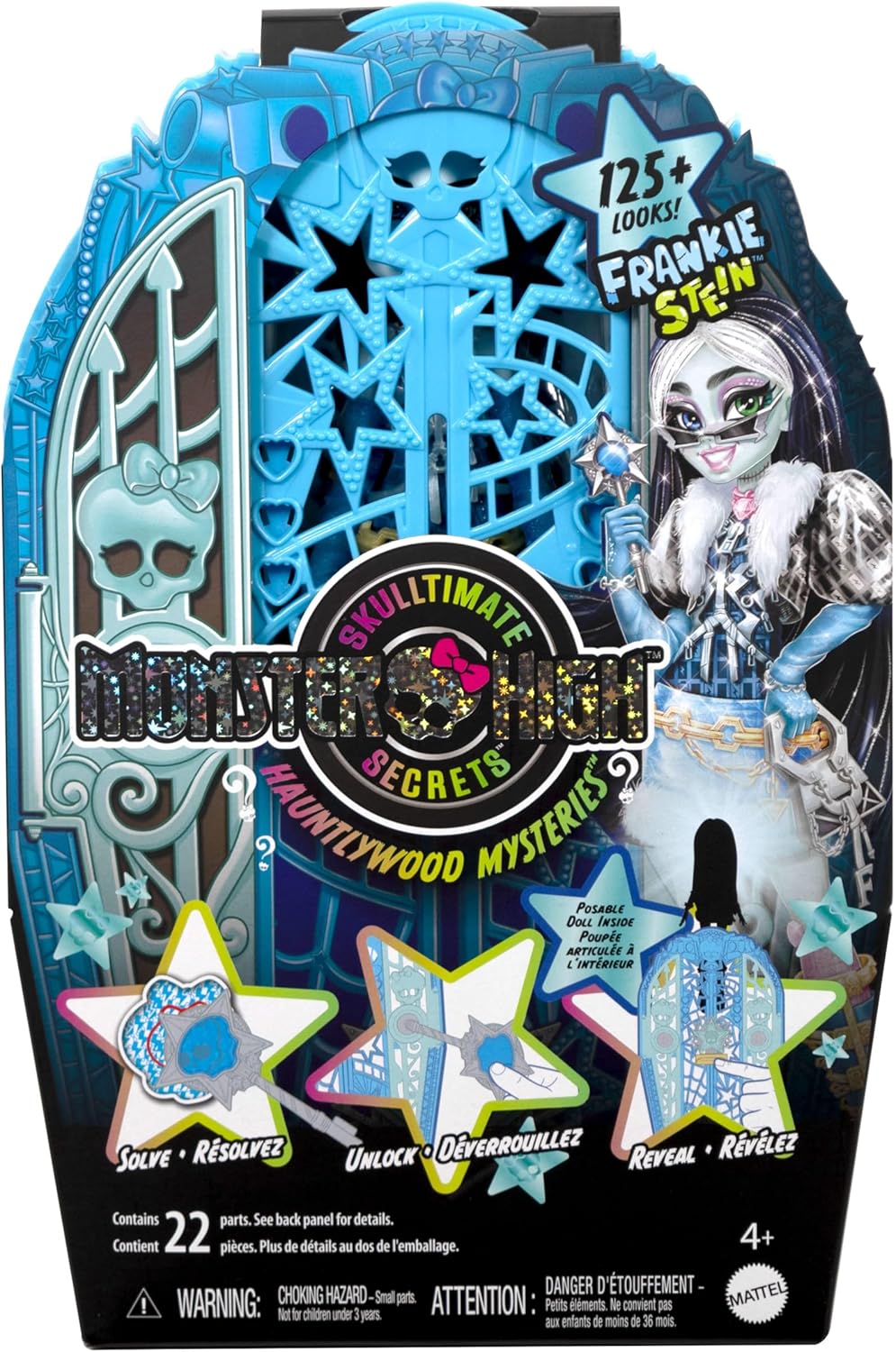 Monster High Skulltimate-Secrets-Set aus Puppe und Accessoires, Hauntlywood Mysteries Frankie Stein